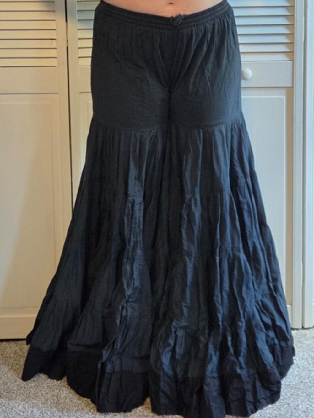 Black Ruffled Women's Boho/Gypsy Pantaloons